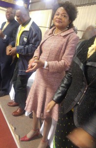 July 10 - ANC chairwoman Baleka Mbete on Sunday took her party's municipal elections campaign to Midvaal, the only DA-controlled municipality in Gauteng. She attended a service at the Evangelistic Revival Ministries in Sicelo and promised the congregation a bigger church under the ANC. Photo: ANA (Getrude Makhafola)