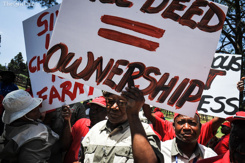 About 300 black farmers, members of Afasa (African Farmers' Association of South Africa) and Nerpo (National Emergent Red Meat Producers' Organisation) lead a convoy to the Union Buildings, to submit a petition and list of demands to President Jacob Zuma, 25 October 2016, Pretoria. Picture: Jacques Nelles