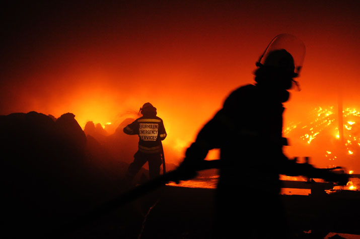 FILE PICTURE: Fire fighters in action. Picture: Alaister Russell