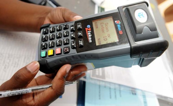 FILE PICTURE: IEC machine which scans an ID cards at Bosmont Recreation Centre in Johannesburg, 9 November 2013 during voter registration. Picture: Nigel Sibanda