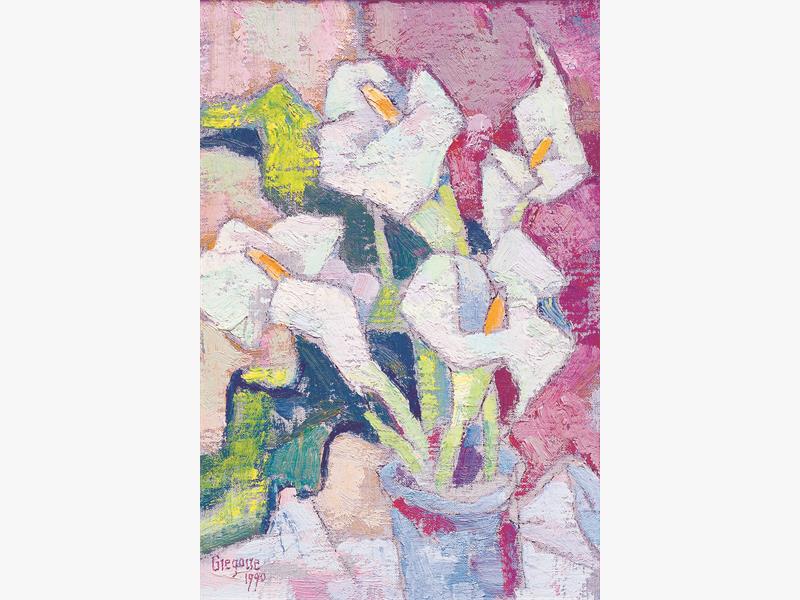 FLORAL LOT. Gregoire Boonzaier's cubist Still Life of Arum Lilies is just one of the 200 paintings on offer at the Bernardi auction. <br />Picture: Supplied