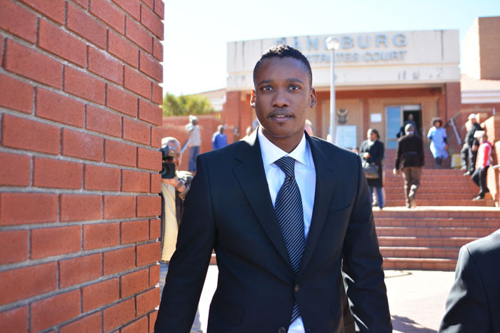 Jacob Zuma's son Duduzane appears at Randburg Magistrate's Court, 22 August 2014, for inquest into an accident involving in February in which one person was killed. Picture: Valentina Nicol