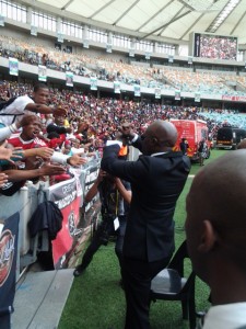 Homes Affairs minister, Malusi Gigaba arrives for the funeral. Picture: Clive Nduo