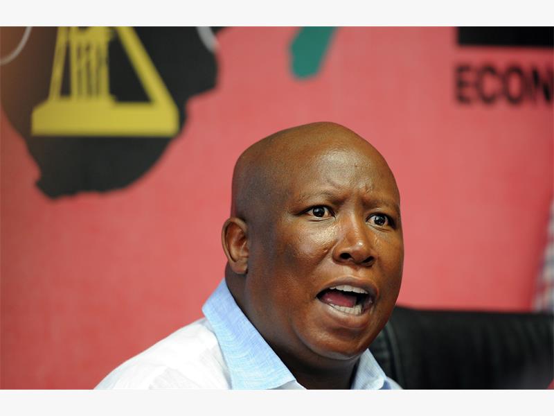 'No TIME FOR CLOWNS'. - JANUARY 13: The Economic Freedom Fighters (EFF) leader, Julius Malema, addresses a media briefing on January 13, 2015 at Mineralia Building in Braamfontein, South Africa. Malema said that his party, the EFF, are planning rolling mass action to occupy vacant land. Picture: Gallo Images 