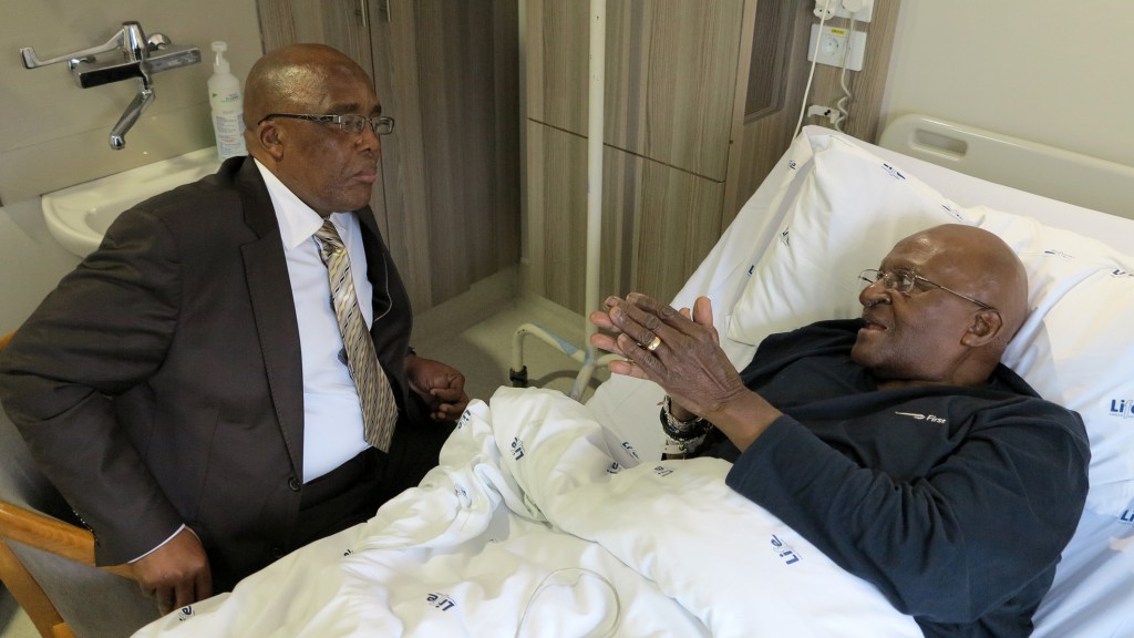 Archbishop Emeritus Desmond Tutu meeting with Minister of Health, Aaron Motsoaledi | Picture Benny Gool