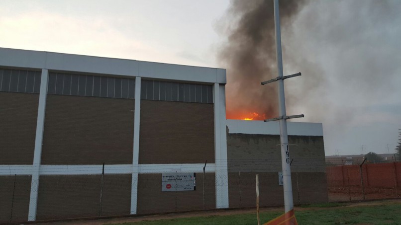 A fire at the substation on Pretoria Road. Picture: Benoni City Times 
