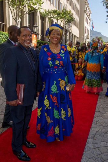Reverend Kenneth Meshoe and wife arrive on the red carpet for the State of the Nation Address by President Jacob Zuma in Parliament, Cape Town, 11 February 2016. Picture: Ntswe Mokoena/GCIS