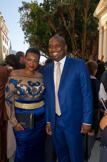 Deputy Minister Buti Manamela arrives with partner in Parliament ahead of the State Of The Nation Address by President Zuma in Cape Town, 11 February 2016. Picture: Ntswe Mokoena/GCIS