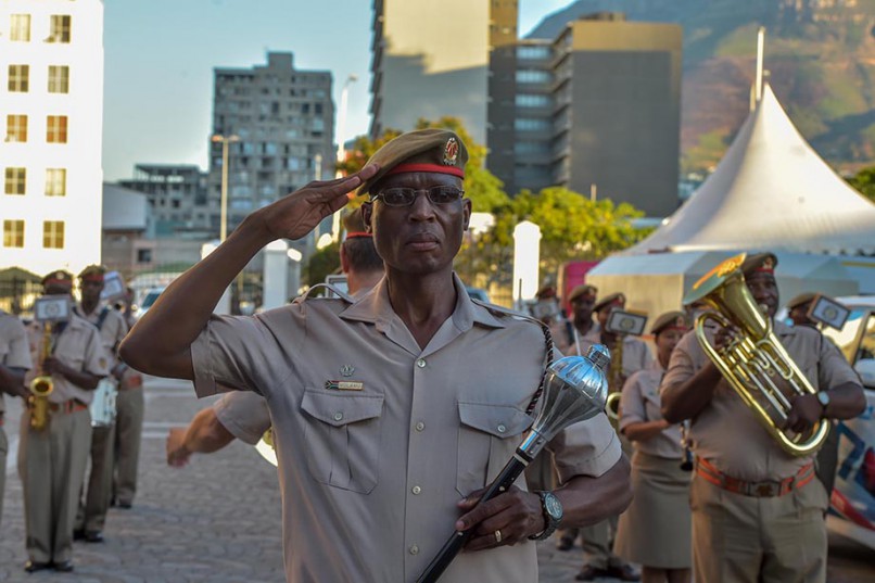 Members of the Millitary Guard rehearse during the preparations for the State of the Nation Address at National Assembly precinct, Cape Town, 10 February 2016. Picture: Kopano Tlape/GCIS