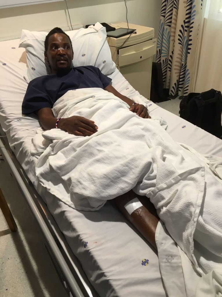 The Citizen photojournalist, Nigel Sibanda, recovering in hospital after being attacked | Image: Michel Bega