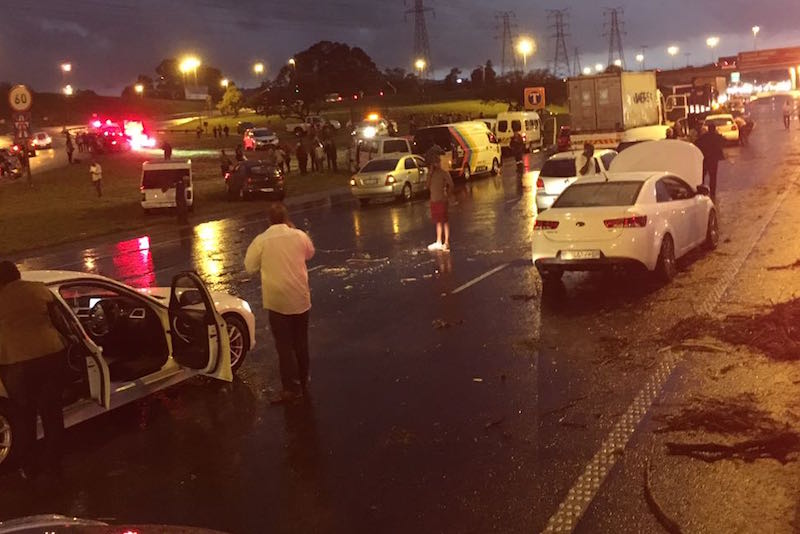 Paramedics attend to the scene of a flash flood on the N3 highway. Picture: Emer-G-Med.