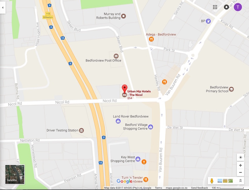 A screenshot of the N3 Highway near the Nicol Hotel in Bedfordview. Picture: Google Maps