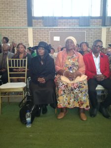 Ontlametse Phalatse's Mom wearing all black. Photo: ANA