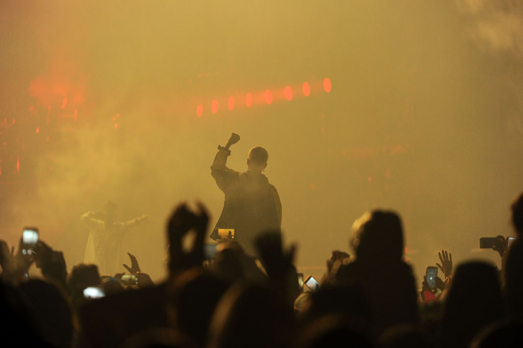 Justin Bieber performs at the FNB Stadium, 14 May 2017, in Johannesburg. The rain and cold weather did not dampen the excitement of 63 000 fans that packed the stadium for the pop star. Picture: Michel Bega