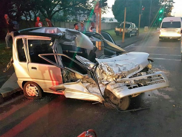 The vehicle which was involved in the collision.