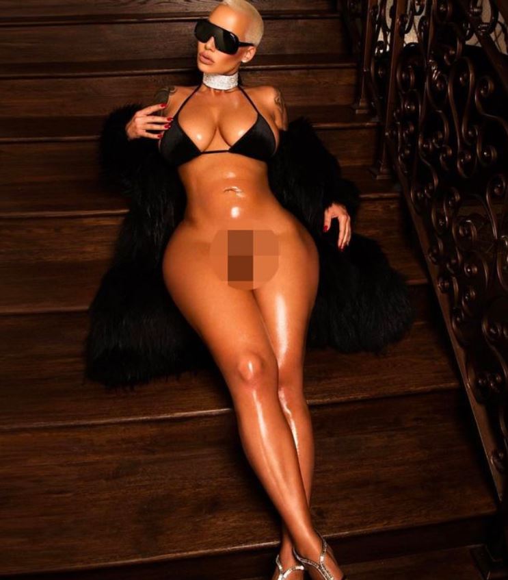 Amber Rose exposes unshaven crotch in shocking nude photo Amber Rose exposes unshaven crotch in shocking nude photo
