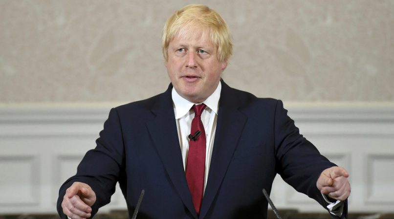 British foreign minister Boris Johnson