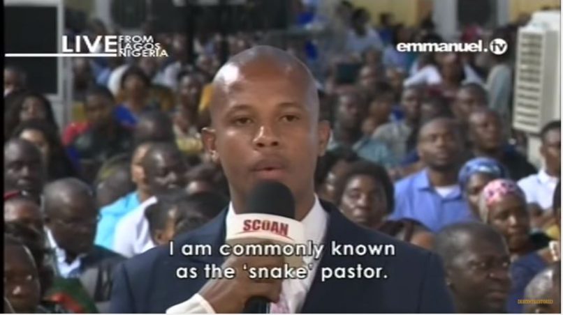 Penuel Mnguni at the Synagogue Church of all Nations in Nigeria.