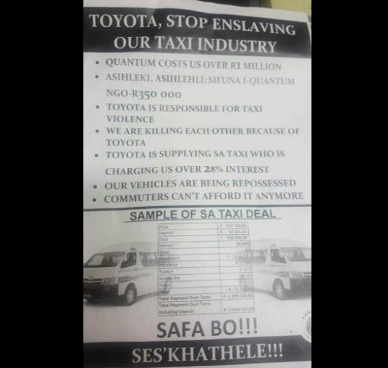 Chaos on the roads as taxi blockade chokes Johannesburg