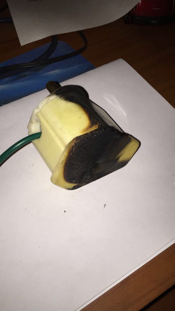 A surge plug that was damaged during the surge. Picture: Randburg Sun