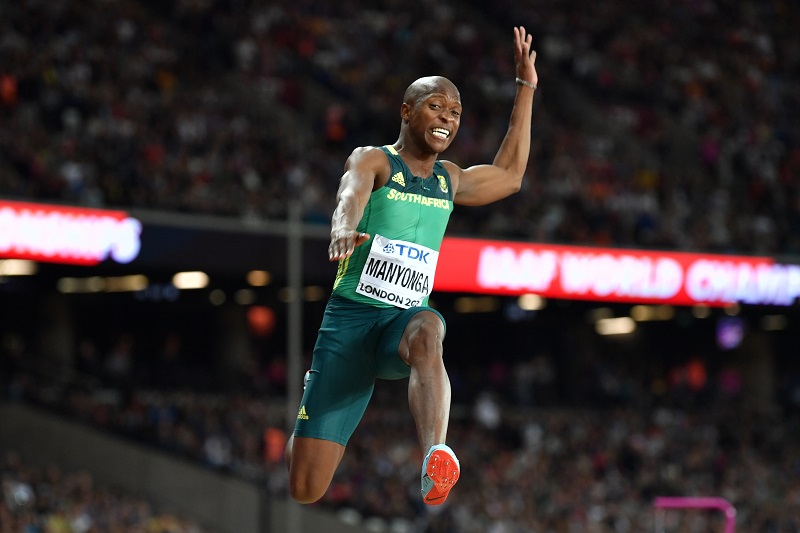 Long jumper Luvo Manyonga's great leap