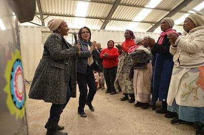 City of Cape Town mayor Patricia de Lille and city and Eskom officials shared in the joy of close to 800 families in the Klipheuwel informal settlement when electricity to the community was officially switched on on Friday. Photo: CoCT