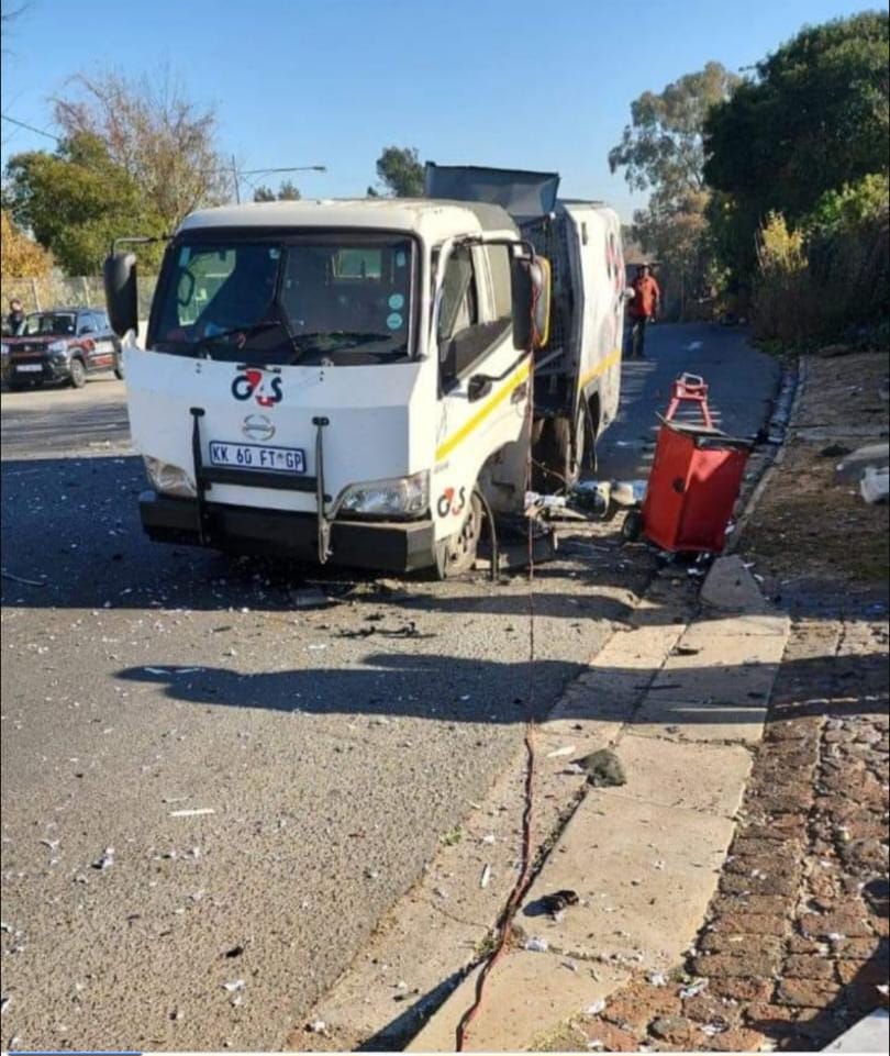 WATCH: Shots fired as robbers blow up cash-in-transit van in Benoni ...