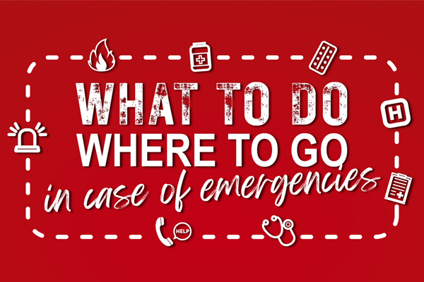 What to do, Where to go in case of emergencies