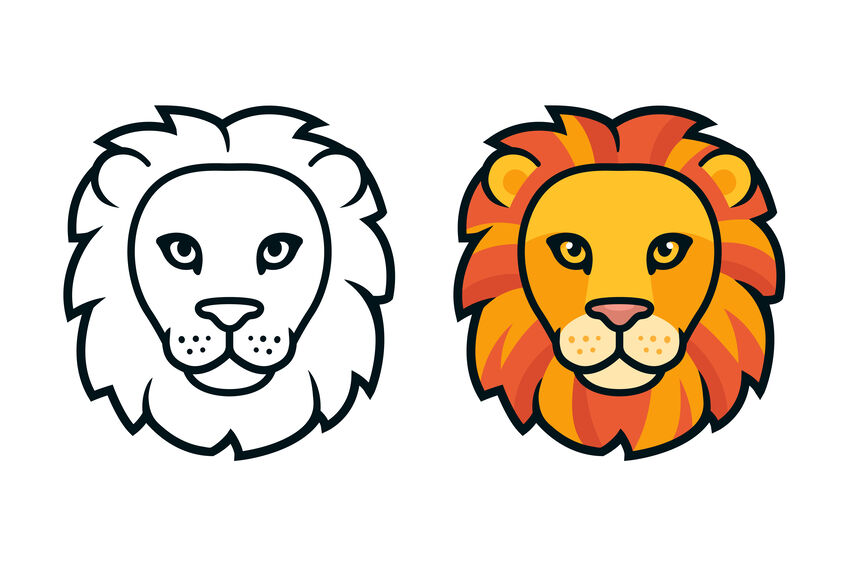 3,353 Black And White Coloring Lion Head Royalty-Free Images, Stock Photos  & Pictures | Shutterstock