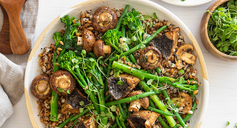 Balsamic mushrooms with beans and broccoli - South Coast Herald