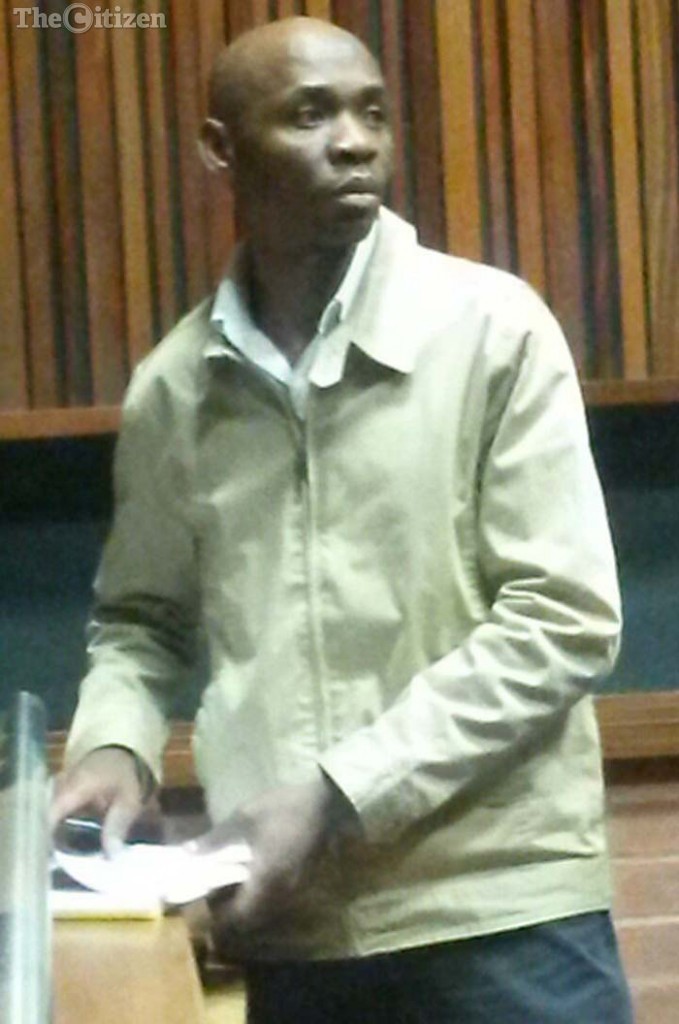 Donald Sebolai, accused of stabbing to death his girlfriend Dolly Tshabalala at her flat in Jabulani appears at the Johannesburg High Court on Tuesday morning. Picture: Steven Tau