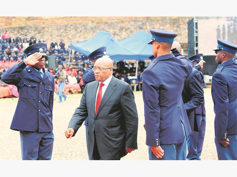 TAKING ACTION. President Jacob Zuma at a Commemoration Day event in memory of police officers who have died in the line of duty. Picture: Nigel Sibanda