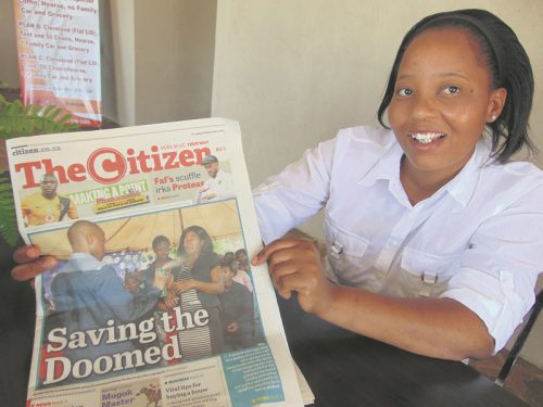 Juvial, a Limpopo woman who had serious unpredictable menstural circle was healed after the pastor used doom on her during a healing period, 22 November 2016. Picture: Alex Matlala