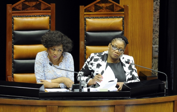 Former speaker of the National Assembly Baleka Mbete and her successor Thandi Modise | Gallo Images. 