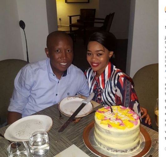 Julius Malema shares sweet birthday message to his wife ...