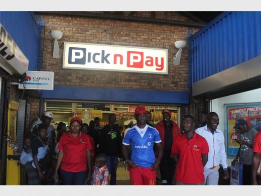 EFF and Fawu make their presence felt at Ivory Park Pick n Pay after the assault of an employee. Picture: Welisa Nene