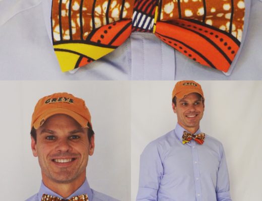 Chris Megaffin donning a colourful bowtie. Photo: Supplied