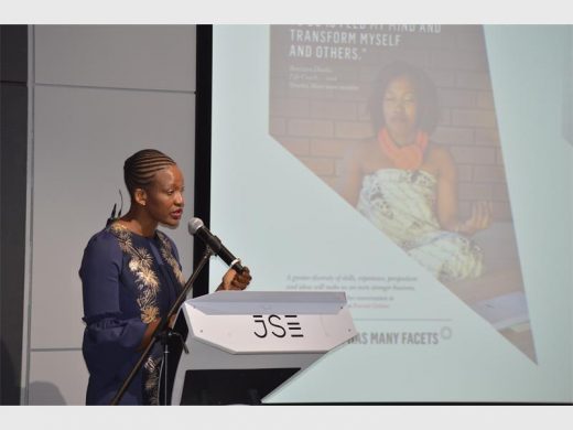 Nompumelelo Zikalala, deputy CEO De Beers Group talks about De Beers’ efforts to focus on gender equality. Photo: Laura Pisanello