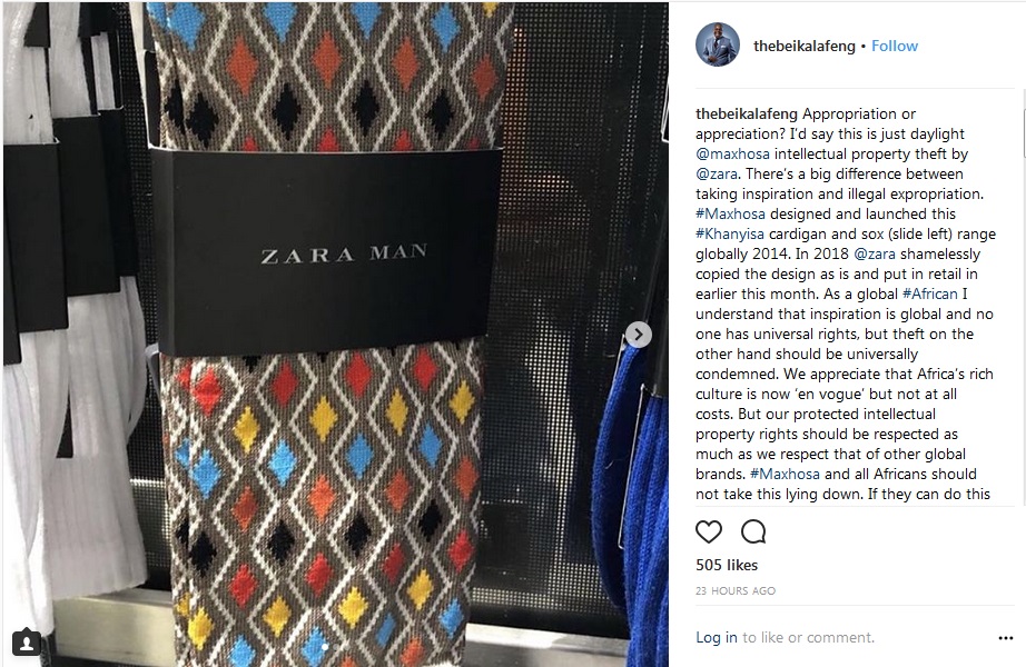 Zara in hot water over Xhosa design similarity - The Citizen