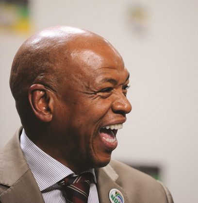 Supra Mahumapelo can be seen at a press conference at Luthuli House on May 23, 2018, where he announced that he would take early retirement and leave his position as prime minister of the province of Northwest. Image: Michel Bega
