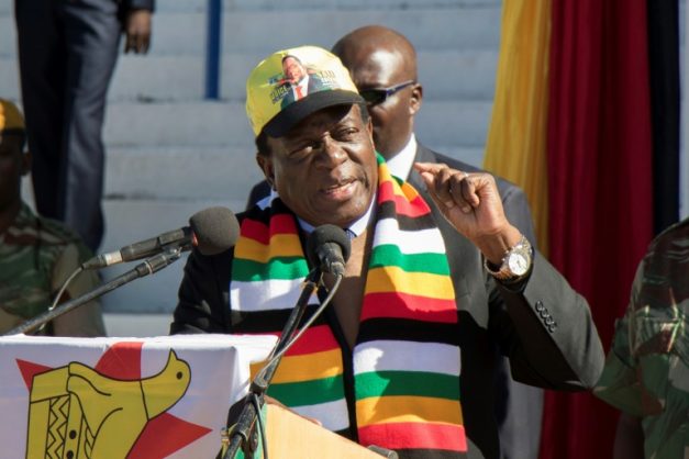 Zimbabwean President Emmerson Mnangagwa. Picture: AFP
