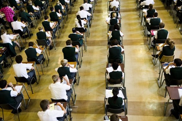 PRETORIA, SOUTH AFRICA Â OCTOBER 22: Matrics at Elodoraigne High School start their matric exams with an English paper on October 22, 2012 in Pretoria, South Africa. (Photo by Gallo Images / Foto24 / Theana Breugem)