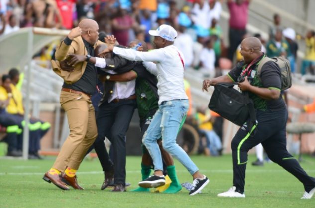 Baroka FC celebrates their win at the end of Telkom's knockout semi final match between Baroka FC and Bidvest Wits at Peter Mokaba Stadium on November 25, 2018 in Polokwane, South Africa. (Photo by Philip Maeta / Gallo Images)