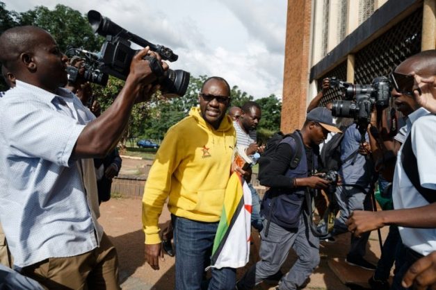 Pastor Evan Mawarire, shown here arriving at the Harare Magistrate's Court on January 17, 2019, became a prominent voice during protests in 2016 when he posted videos on social media criticising the government. Picture: AFP/Jekesai NJIKIZANA
