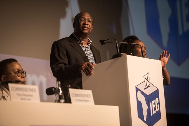 Chief Electoral Officer of the Electoral Commission Sy Mamabolo during a press briefing at the IEC ROC, 9 May 2019, Pretoria. Picture: Jacques Nelles