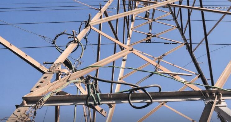 Illegal connections on a electricity pylon in Johannesburg, 18 July 2019. Picture: Nigel Sibanda