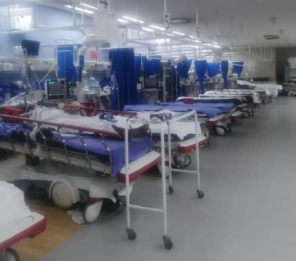 Baragwanath hospital trauma area is empty on new year's day for the first time in history