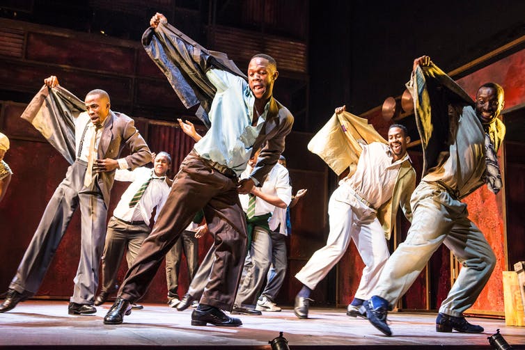 Performers on Fugard Theatre stage