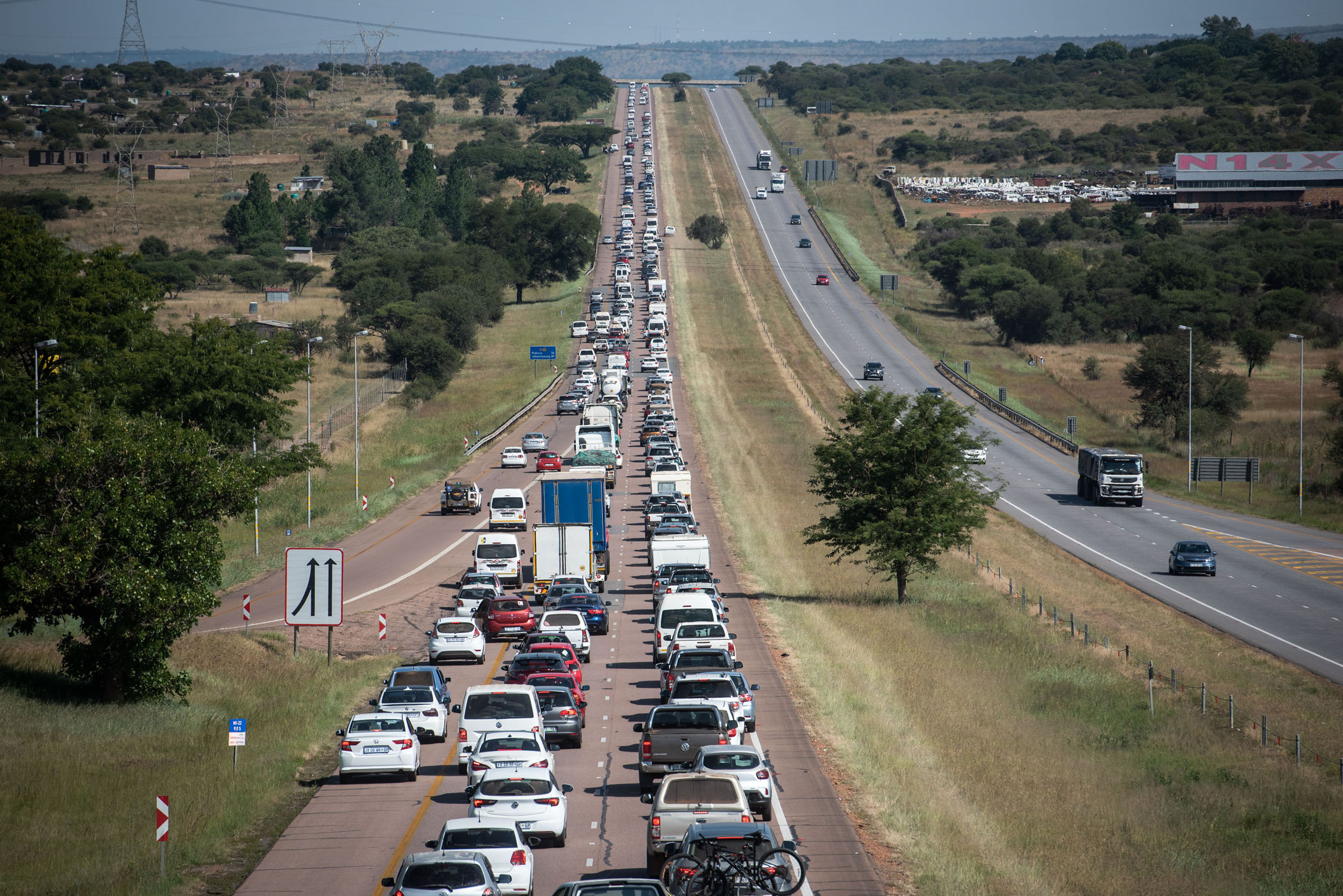 Long queues of motorists driving back from Limpopo on the N1 heading towards Pretoria after the easter long weekend, 5 March 2021. Picture: Jacques Nelles