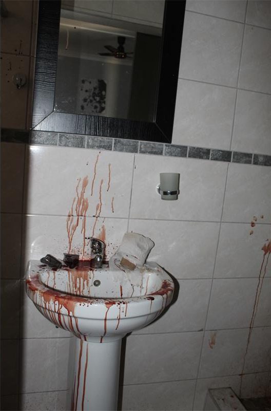 Bloody guesthouse bathroom